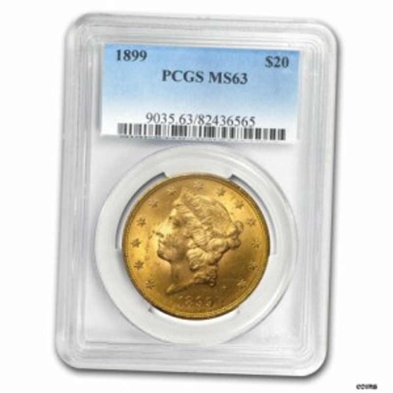 品質保証書付】 アンティークコイン NGC PCGS 1899年 $20 リバティ