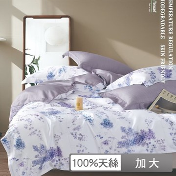 貝兒居家寢飾生活館 100%天絲七件式兩用被床罩組 加大雙人 南星