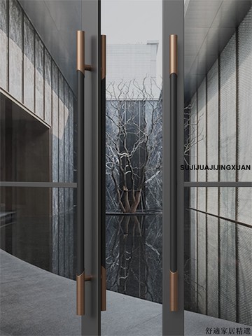 免運 可開發票 門拉手 大門把手 現代簡約酒店不銹鋼大門拉手會所玻璃門拉手雙開實木門大把手客製