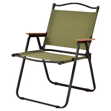 理享家 house+ 克米特折疊椅 加大款 櫸木手把 舒適戶外休閒椅  黑管 + 綠布  1個