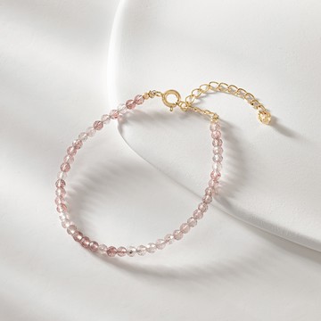 [水晶]MARIGOLD愛戀祝福草莓晶串珠手鍊【KMD561】-草莓晶