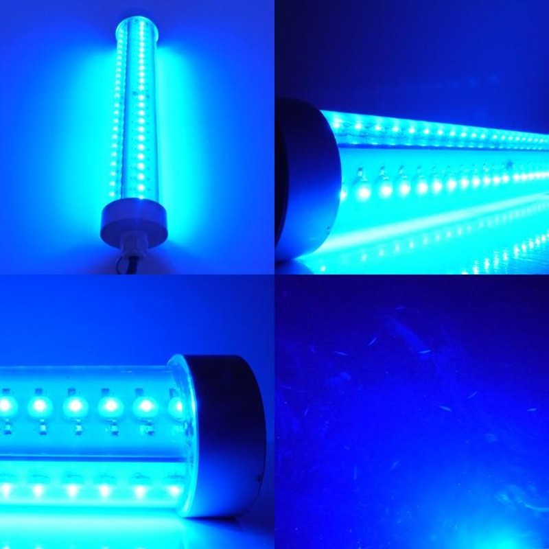 LED 水中集魚灯 水中灯 100w 8000lm 12v 24v 青色 プロ仕様 集魚灯 夜釣り イカ アジ タチウオ 仕掛け 夜焚き  LINEショッピング