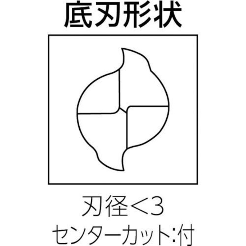 最も優遇の 不二越 25mm スタンダードエンドミル 2枚刃 2GE25