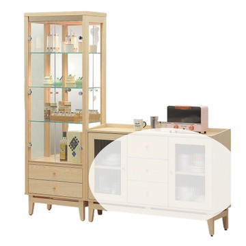 【MUNA家居】喬伊2.2尺展示櫃(219)