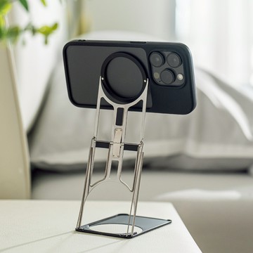 秒捷架Ｓ｜史上最輕、最薄、最堅固的「磁吸式折疊手機支架」共四色 太空灰色 1 組