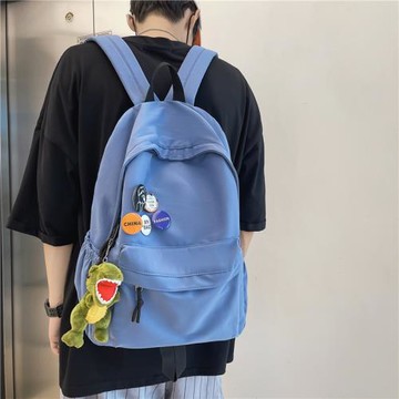 新款潮牌雙肩包男士簡約大容量旅行背包休閑初中生高中大學生書包