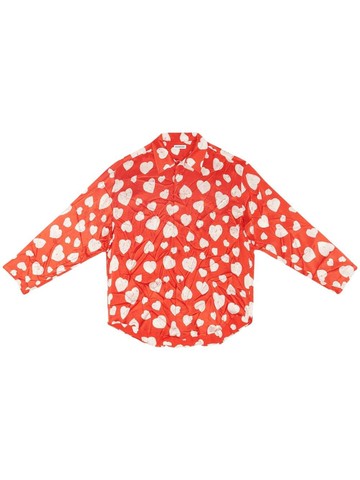 Balenciaga - Qixi Hearts Minimal shirt - women - Silk - 40 - Red