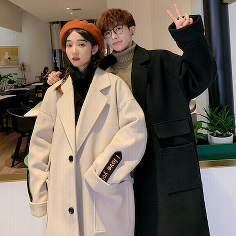 秋冬新作カップル人気韓国風カップルレトロなミドル丈ウインドブレーカージャケット ロングコートアウター 通販 Lineポイント最大1 0 Get Lineショッピング