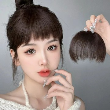 【KEKE】狗啃劉海假髮 真髮 假劉海 自然前額假髮片日常碎頭簾眉上劉海 接髮片 假髮髮片 狗啃瀏海 瀏海 假髮片