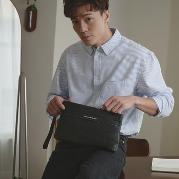 【金安德森】STORY 多隔層手拿包-黑色