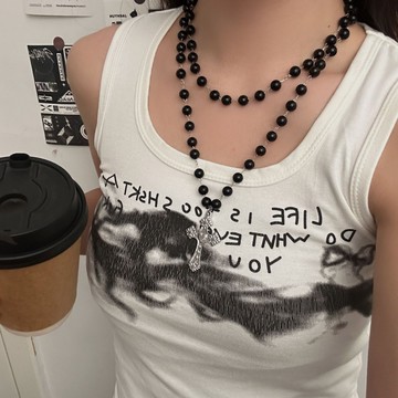 【台灣公司 可打統編】免運 非主流朋克暗黑系列個性十字多層次鎖骨鏈男女個性小眾頸鏈配飾 可開發票 全館五折 工廠現貨直銷 新品特價 z9211