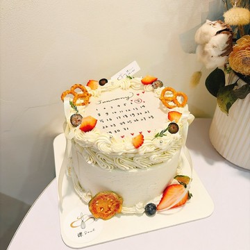月曆燃燒蛋糕 簡約風 客製化蛋糕 燃燒蛋糕 生日  紀念日