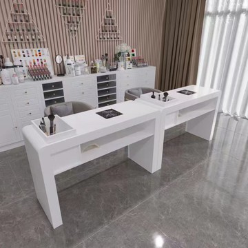 展示桌 展示臺 電腦桌 免運 開立發票 美甲桌簡約現代單雙人吸塵器美甲櫃