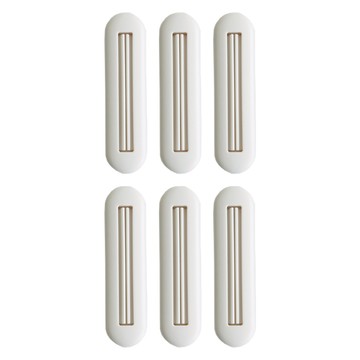 生活共感 節約牙膏潔面乳軟管夾  6個  白色