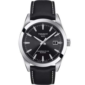 TISSOT 天梭 GENTLEMAN 經典紳士 80小時動力機械錶(T1274071605100)40mm