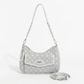 PLAYBOY - 斜背包  Morning Mist系列 - 銀色