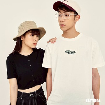 STAYREAL LIFE IS GOOD針織短版上衣