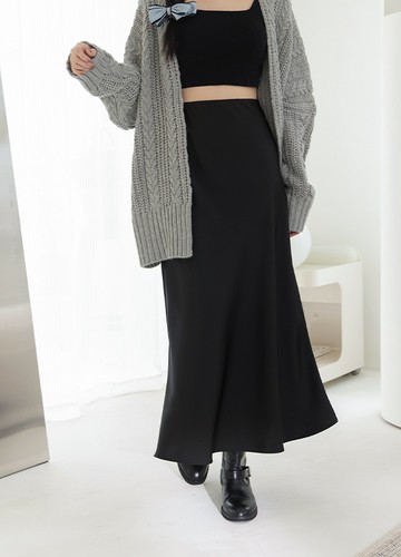 高級感緞面長裙