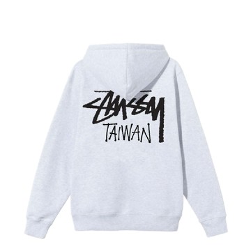 STUSSY STOCK TAIWAN HOODIE GREY
