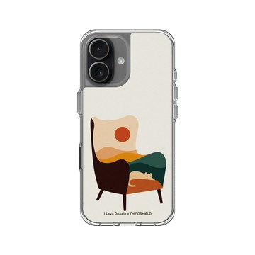 iPhone 17 Clear Case（相機按鈕） 透明 - ilovedoodle (Lim Heng Swee) - Cat Landscape - Chair 貓咪椅子