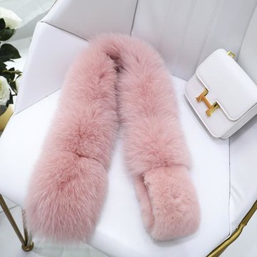 2019新款進口竹節款狐貍毛獺兔毛真毛皮草圍巾圍脖秋冬加厚女