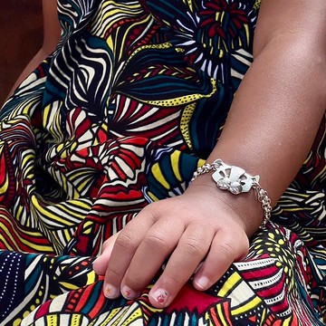 虎虎生風手工十二生肖彌月手鍊,手作的詩小朋友的第一件純銀手鍊