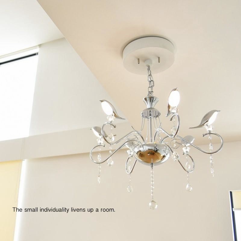 シャンデリ 6灯 LED 鳥型電球 リモコン付 調光 調色 シーリング シャンデリ 6灯 LED 鳥型電球 リモコン付 調光 調色 シーリング