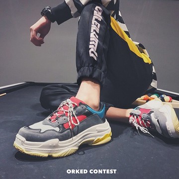 ins超火的鞋子男女網紅同款男鞋秋季潮鞋情侶鞋休閑運動鞋老爹鞋