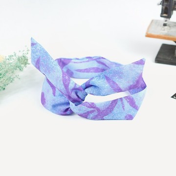 手工髮飾 鋁線髮帶 植物 藍紫【夢幻紫葉】 AH-82