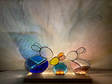 玻璃鑲嵌兔仔燈籠