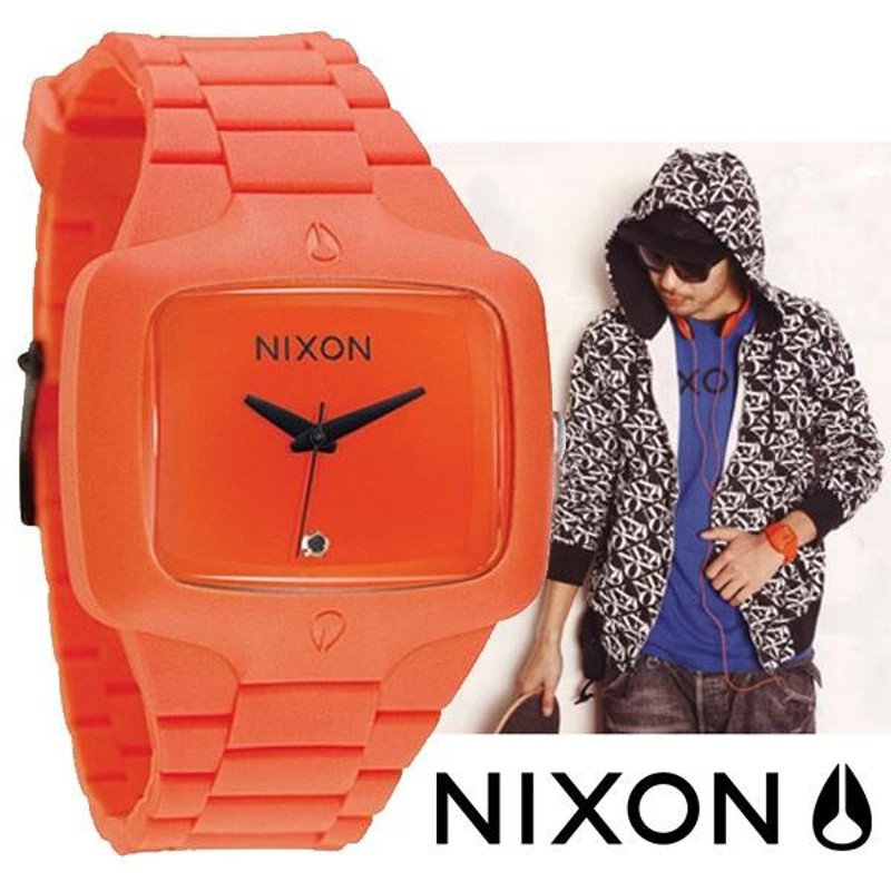 NIXON ニクソン a139211 THE RUBBER PLAYER ORANGE メンズ ニクソン