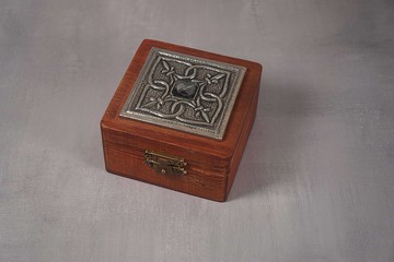 錫雕 金屬押花 四方連續方鑽小盒