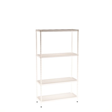 [客尊屋]粗管/沖孔/35x90x165hcm 白騎士沖孔 四層架白騎士