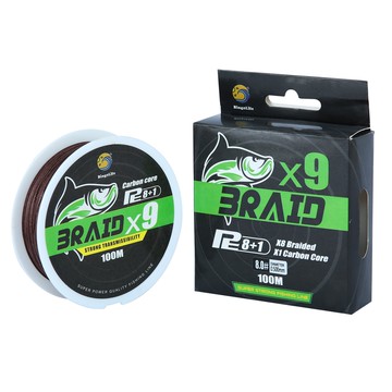 Bingolife 日本9編複合夾心線 100米 碳纖芯編織線 碳素包芯布線 pe線 釣魚釣蝦 深海魚線 船釣路亞 磯釣