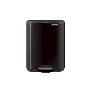 Brabantia Bo系列方型腳踏式垃圾桶7L-尊爵黑