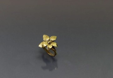 花系列-花瓣設計黃銅戒