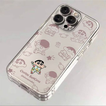 睡衣小新太空手機殼適用於蘋果17透明iphone16保護殼1514pro