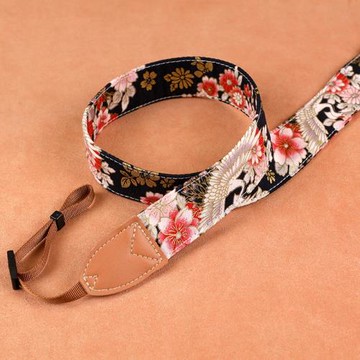 純手工花中仙鶴相機背帶單反肩帶斜挎帶個性適用尼康富士索尼佳能