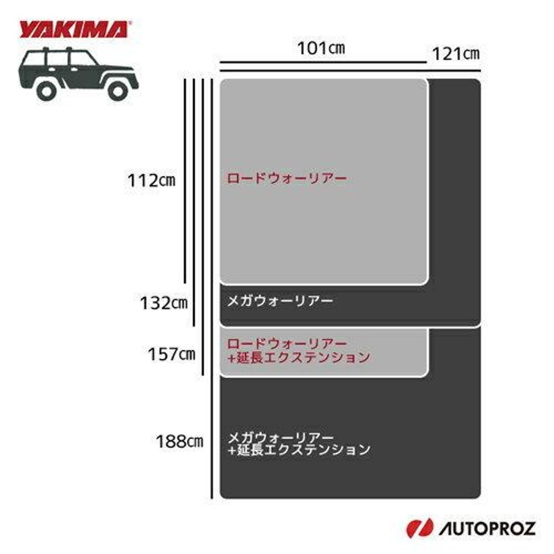 ルーフラック エクステンションセット YAKIMA メガウォーリアー 正規品