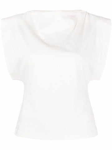 Matteau - boat neck T-shirt - women - Cotton - 1 - White