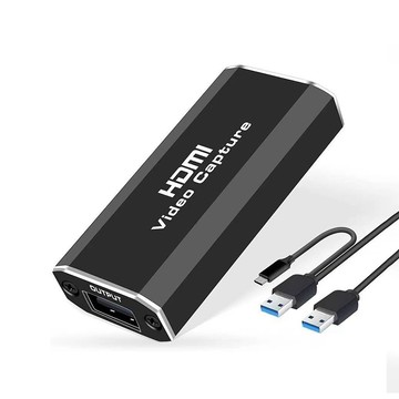 易控王 4K HDMI轉USB2.0擷取盒 擷取卡 USB Type-A/Type-C 直播/錄影 (40-195-01)