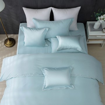 雙人兩用被套加大床包組/ SUPIMA匹馬棉 / 500織 / 靛水 [鴻宇] 台灣製 - 2321