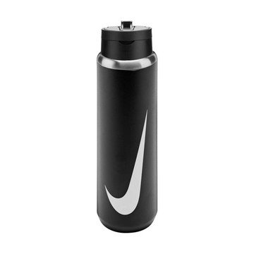 NIKE SS RECHARGE 吸管保冷瓶 24OZ 水壺 黑色 N101379509124 [台灣現貨]