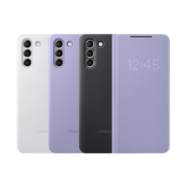【Samsung 三星】Galaxy S21+ 5G 原廠LED皮革翻頁式皮套(台灣公司貨)