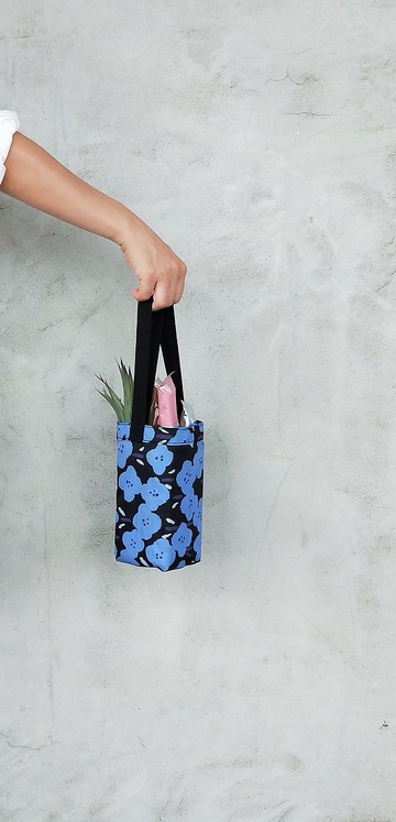 【飲料提袋】雙杯飲料袋 | 晴空藍 環保萬用袋