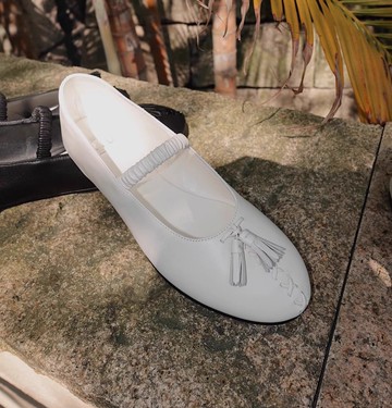 晃晃瑪莉珍 平底舒適芭蕾風奶奶鞋 手工製