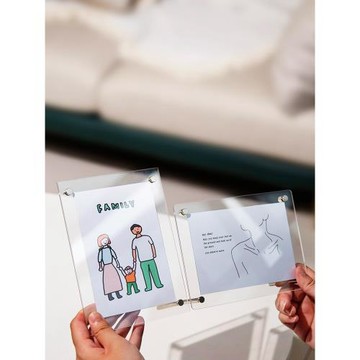 A4專利證框A5亞克力透明相框擺臺a3營業執照副本榮譽證書展示框架
