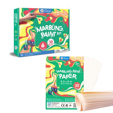 【JarMelo 原創美玩】兒童浮水畫套裝6色+專用紙超值組