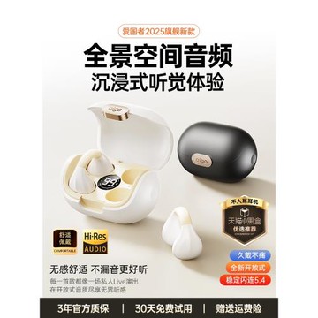 愛國者骨傳導藍牙耳機2025新款耳夾式超長續航不入耳無線運動跑步