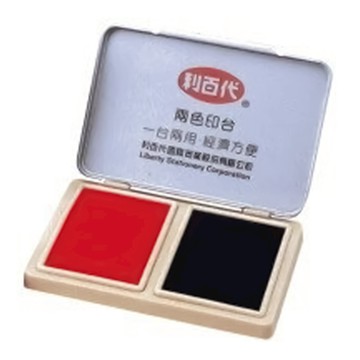 LIBERTY 利百代 雙色列印台﹙紅藍﹚